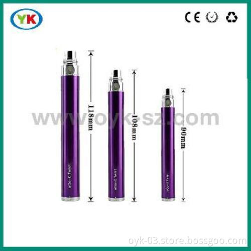 Ego twist battery for ego e cigarette